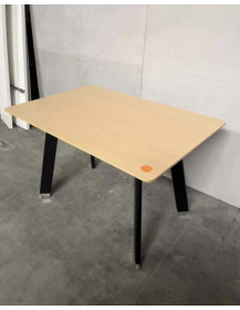 Used Balma kitchen/conference table 120x80x75 cm, wood-effect top, black legs