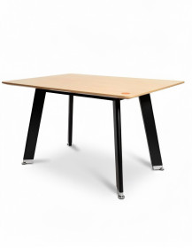Used Balma kitchen/conference table 120x80x75 cm, wood-effect top, black legs