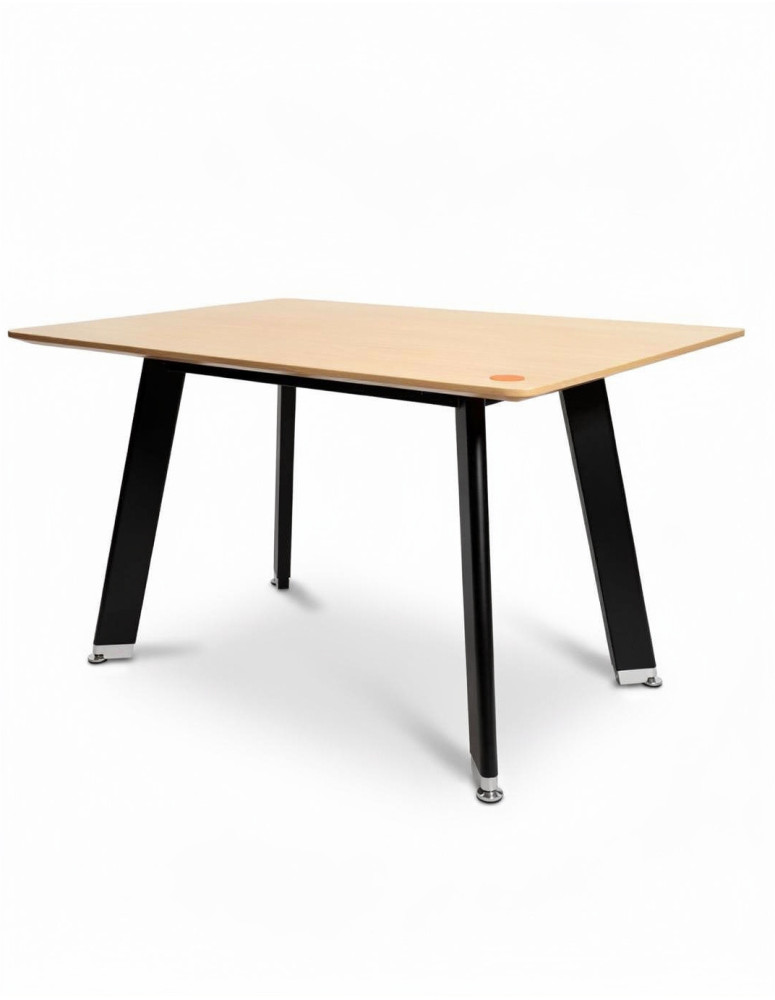 Used Balma kitchen/conference table 120x80x75 cm, wood-effect top, black legs