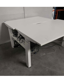 Used electric desk Steelcase Up&Down Bench white, height adjustable