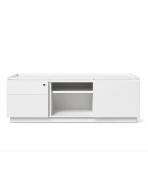 RTV cabinet – white, 135 × 50 × 56 cm, sliding doors