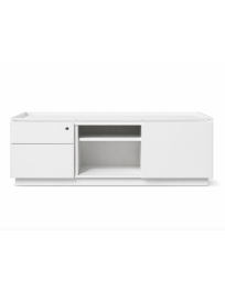 RTV cabinet – white, 135 × 50 × 56 cm, sliding doors