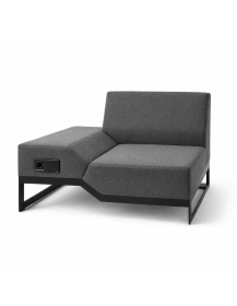 Used Belong Vank sofa – left, gray, with power outlet