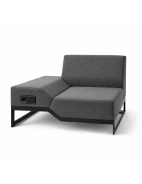 Used Belong Vank sofa – left, gray, with power outlet