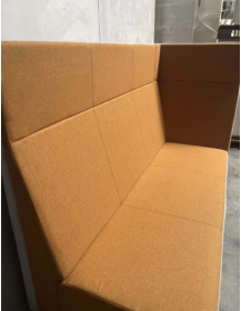 Used Voo_Voo VV 9X3 Bejot sofa, gray‑orange, high backrest, acoustic
