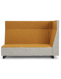 Used Voo_Voo VV 9X3 Bejot sofa, gray‑orange, high backrest, acoustic