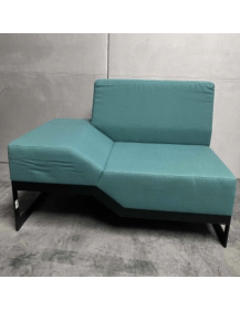 Used Belong Vank left‑side sofa, turquoise, black metal legs