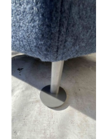 Used Penta Bejot pouf, blue, irregular shape, for public spaces
