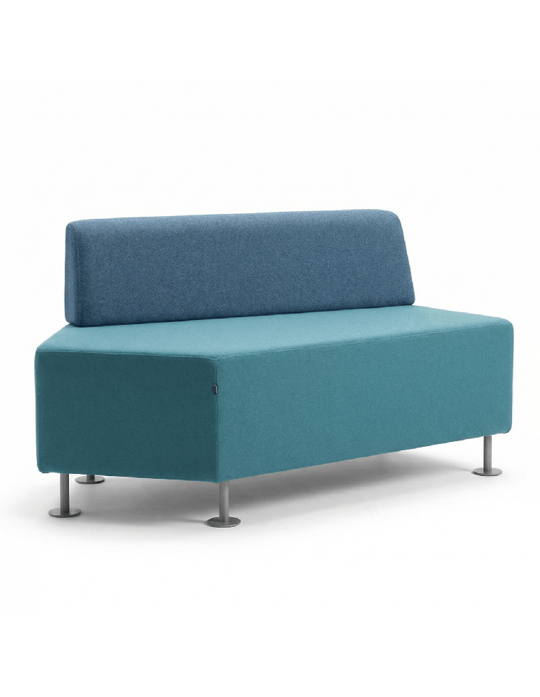 Used Penta Bejot pouf, blue, for public spaces
