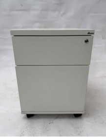 Used Maro office pedestal, white, 2-drawer