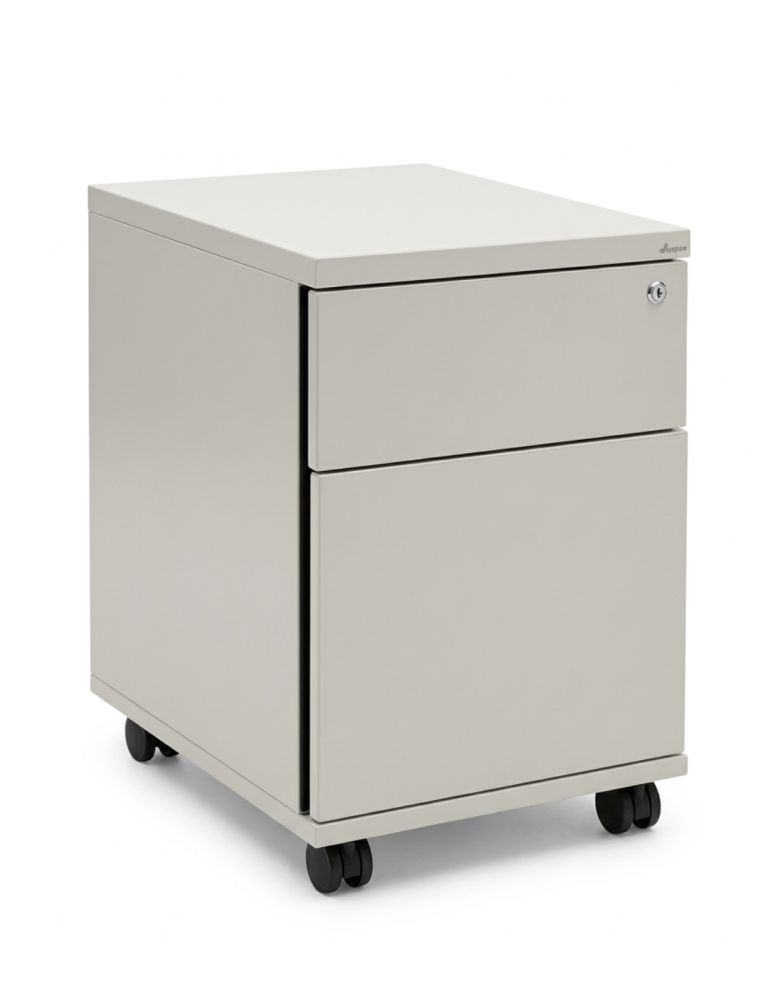Used Maro office pedestal, white, 2-drawer