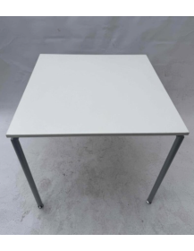 Used square Profim table, white, 80×90 cm