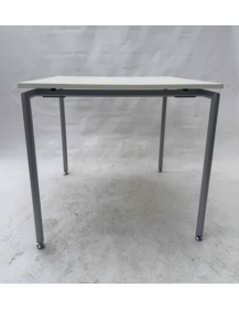 Used square Profim table, white, 80×90 cm