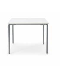 Used square Profim table, white, 80×90 cm