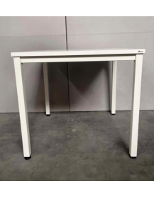 Used Maro square office table, white, 80 × 80 cm