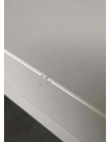 Used Maro square office table, white, 80 × 80 cm