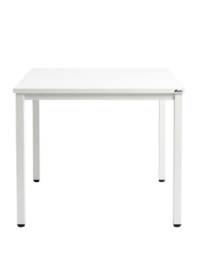 Used Maro square office table, white, 80 × 80 cm