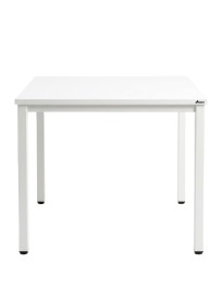Used Maro square office table, white, 80 × 80 cm