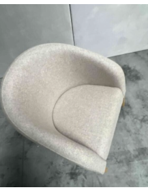 Used upholstered NOTI MULA armchair, beige, wooden legs
