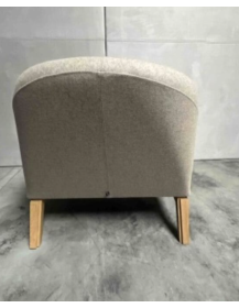 Used upholstered NOTI MULA armchair, beige, wooden legs