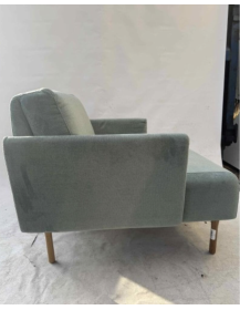 Used deep Muse NOTI armchair, sage, wooden legs