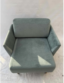 Used deep Muse NOTI armchair, sage, wooden legs