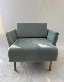 Used deep Muse NOTI armchair, sage, wooden legs