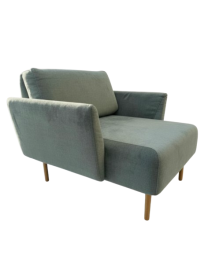 Used deep Muse NOTI armchair, sage, wooden legs