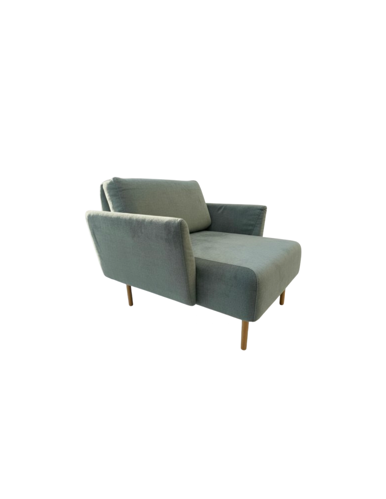 Used deep Muse NOTI armchair, sage, wooden legs