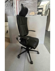 Used Dauphin Office Chair, Black, High Backrest, with Headrest