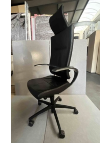Used Dauphin Office Chair, Black, High Backrest, with Headrest