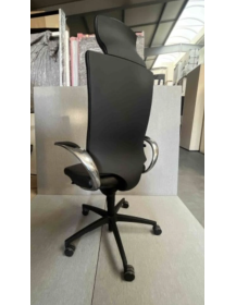 Used Dauphin Office Chair, Black, High Backrest, with Headrest