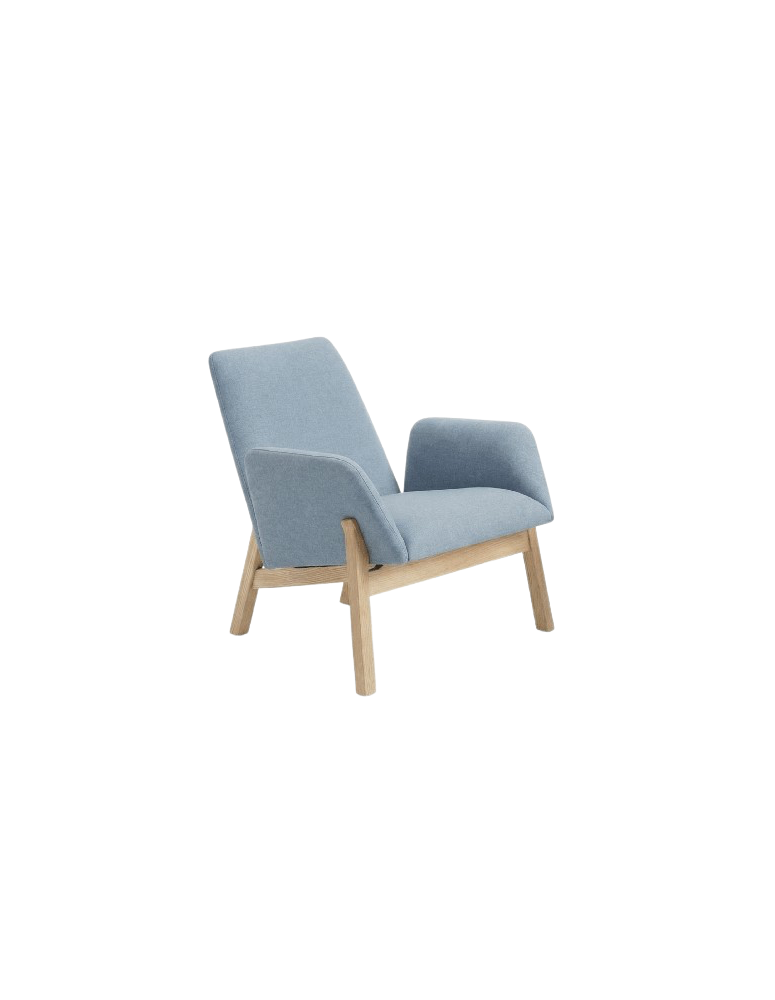 Used Noti Manta Lounge Chair, Blue, Wooden Legs