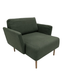 Used Muse NOTI Deep Chair, Gray/Graphite, Wooden Legs