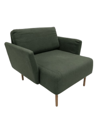 Used Muse NOTI Deep Chair, Gray/Graphite, Wooden Legs