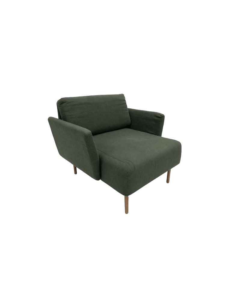Used Muse NOTI Deep Chair, Gray/Graphite, Wooden Legs