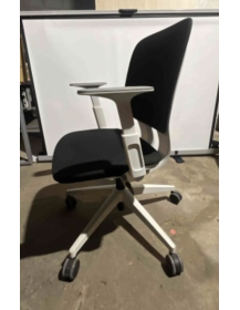 Used LIM Less Is More Chair, White Base, Gray Upholstery