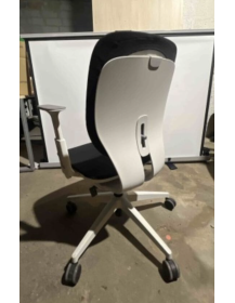 Used LIM Less Is More Chair, White Base, Gray Upholstery