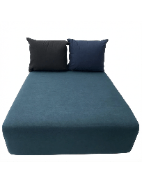 Used Le Monde Noti Sofa Module, Pouf with Backrest, Navy