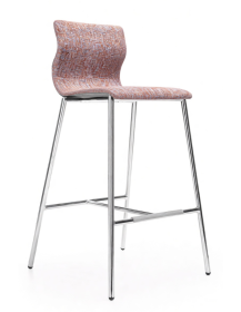 Uzywany-hoker-barowy-Evora-tapicerowany-melanz-nozki-srebrne-zerowastedesign-outlet-mebblowy