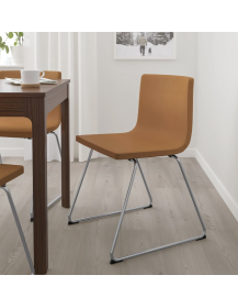 Used IKEA Bernhard Chair – Brown, on Silver Sled Base