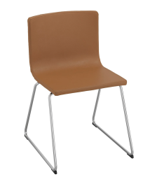 Used IKEA Bernhard Chair – Brown, on Silver Sled Base