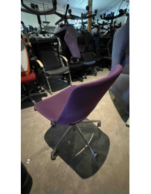 Used Arper Palm Office Chair – Purple, Swivel, Chrome