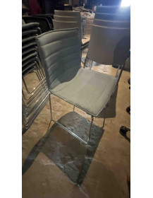 Used Catifa Arper chair, blue, on chrome sled base