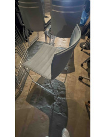 Used Catifa Arper chair, blue, on chrome sled base