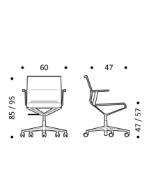 Used ICF Stick Chair ATK Office Chair – Red / Burgundy