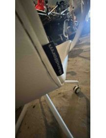 Used DELI chair by Skandiform – white, on casters