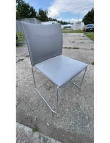 Used ARIS PROFIM stackable chair – light gray, gray sled base