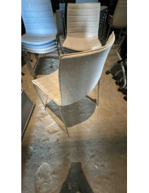 Used Catifa Arper chair gray on chrome sled base