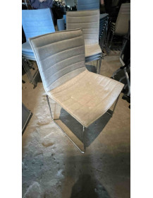 Used Catifa Arper chair gray on chrome sled base